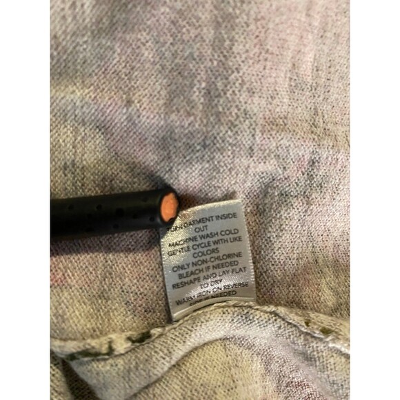 CJ Banks Women's Top 1X Beige Floral Cotton Button Front - Picture 9 of 11